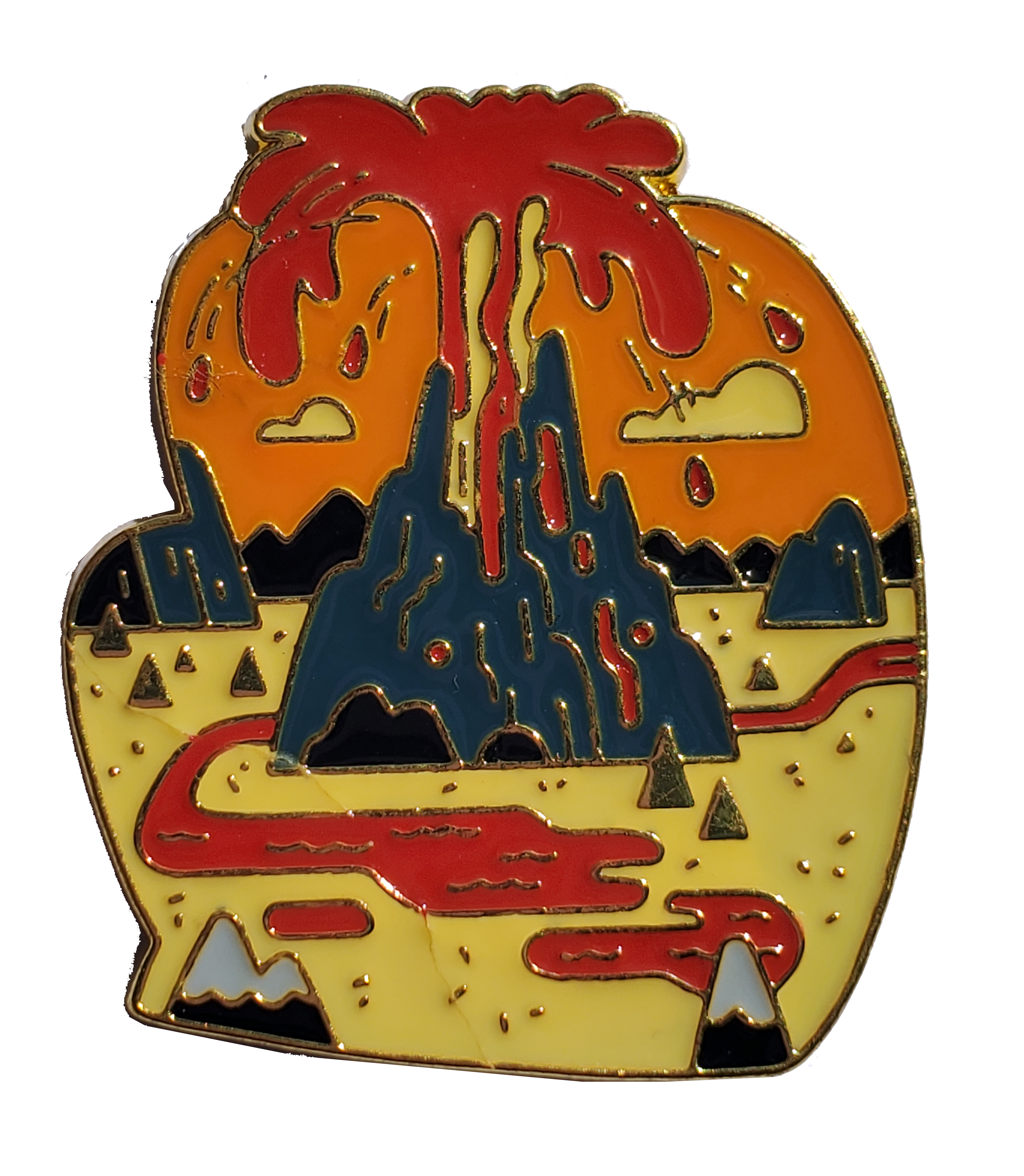Dragoon: Might and Magma - Volcano Enamel Pin – Lay Waste Games